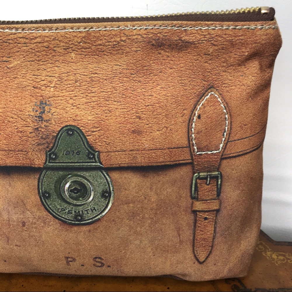 Paul Smith Travel Cosmetic Toiletries Bag Brown - Picture 2 of 7